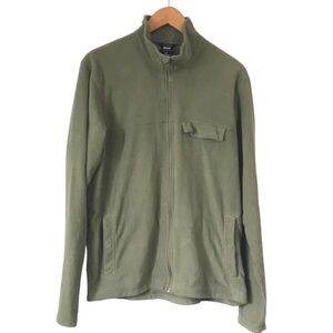 Helly Hansen green fleece zip up lightweight jacket size large unisex